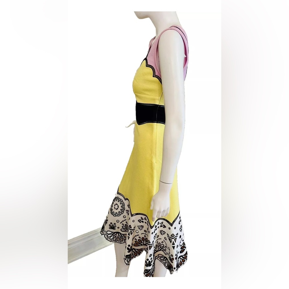EMILIO PUCCI Color-block Broderie Anglaise-paneled dress size 38IT - Picture 10 of 11